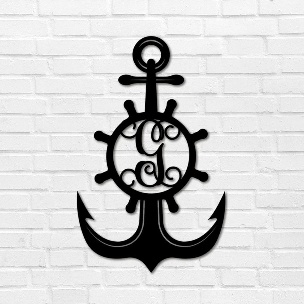 Custom Iron Letter Metal Wall Art Monogram Address Sign Retro Plaque Garage Patio Backyard Garden Decoration 12 Inch