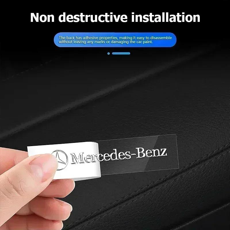3D Metal Emblem Sticker Car Interior Decoration Styling Decals For Mercedes Benz AMG class W205 W203 GLC GLK W206 W220 A180 W211