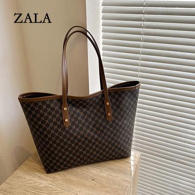 Commuter To Work Retro Large-capacity Bag Women's New Letter Print Tote Bag Spring Fashion Armpit Bag