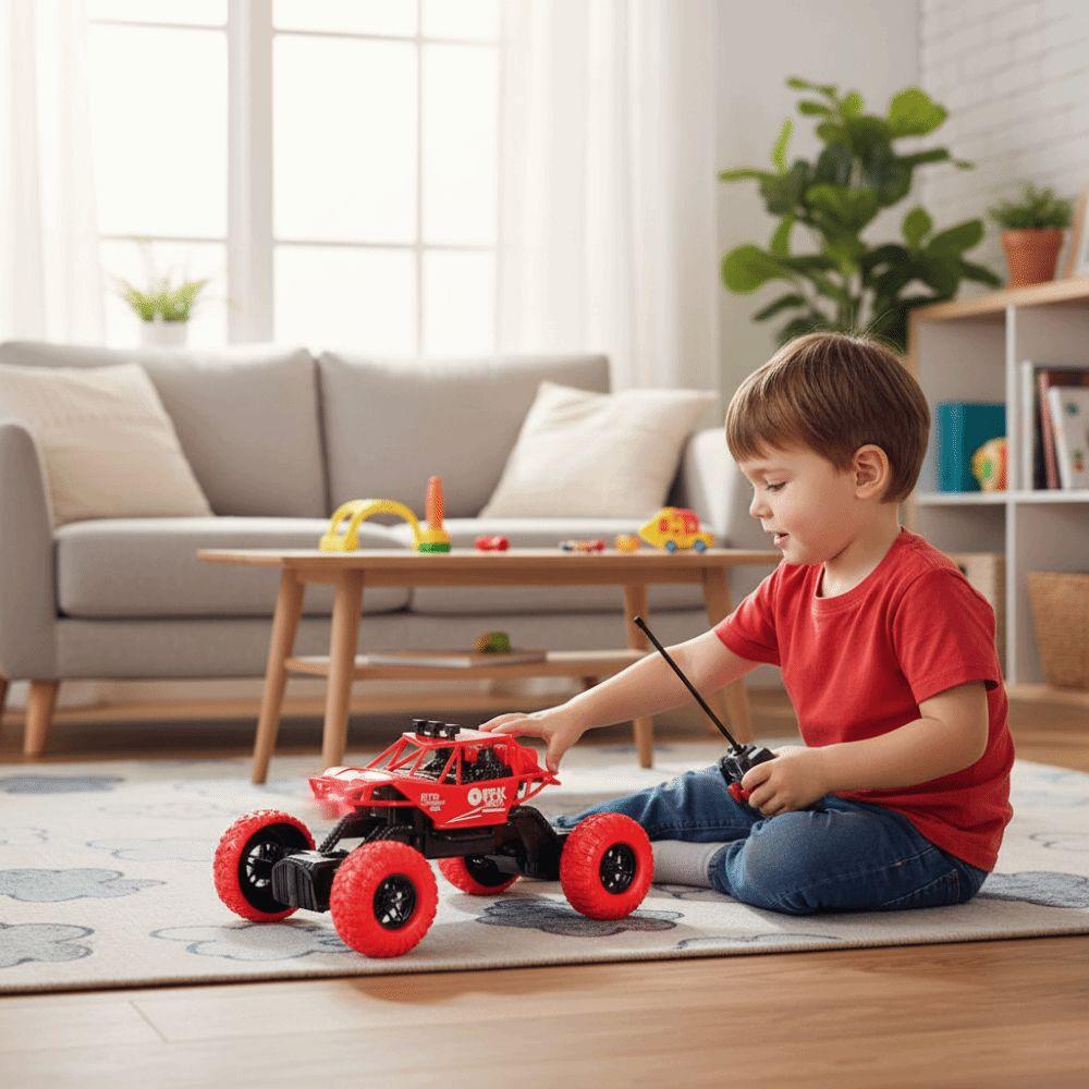 With Lights Remote Control Off-Road Vehicle Rubber Wheels Off-Road Toy Car  Kids Gifts