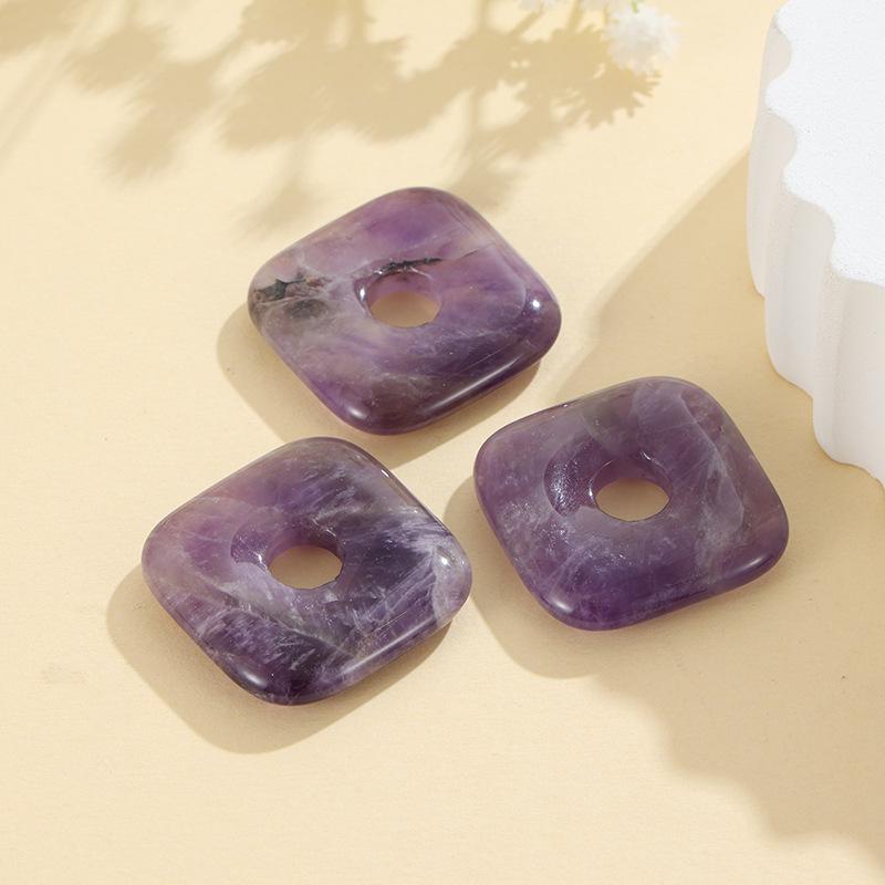 30mm Naturstein Kristall Achat Pi Xiu Quadrat DIY Schmuckzubehör