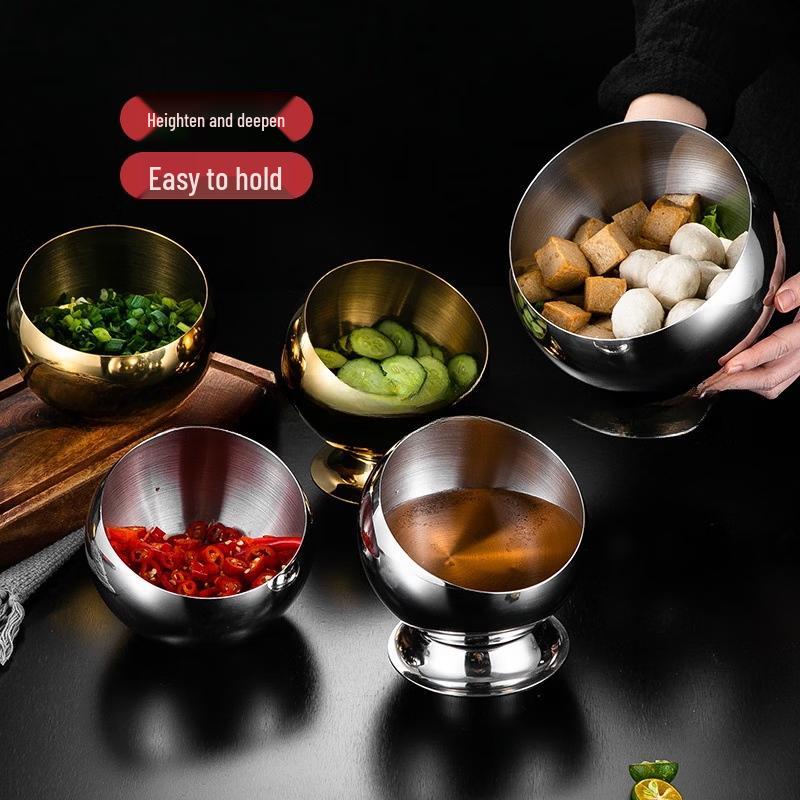 Stainless Steel Spherical Buffet Condiment Bowl