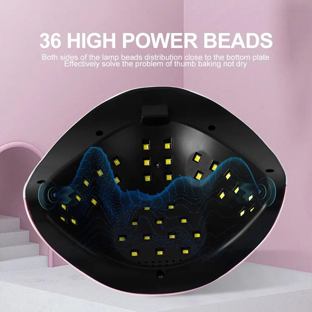 LED Nail Lamp For Manicure 168W Nail Dryer Machine UV Drying Lamp For Curing UV Gel Nail Polish With Mot