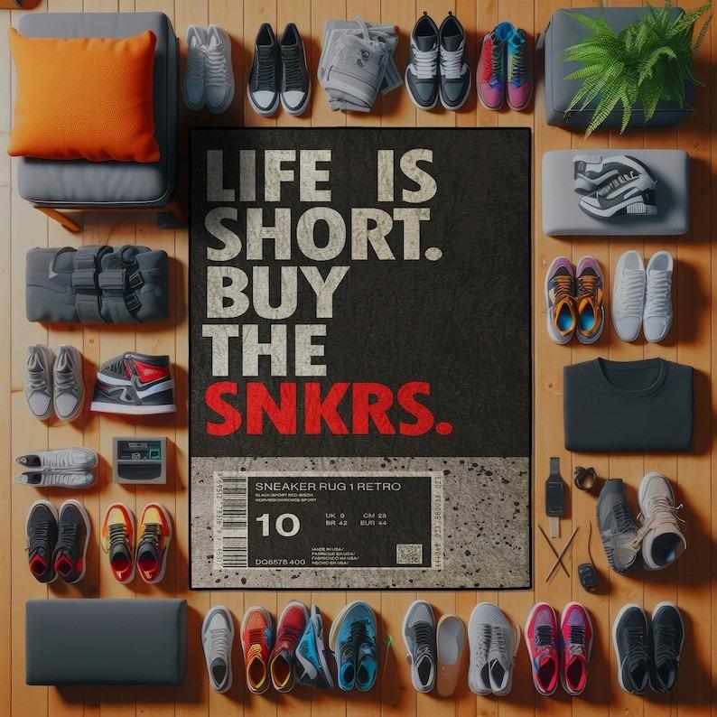 Sneaker Large Carpet Bedroom Rug Decor Kids Play Area Carpets Sofa Soft Floor Mat Bedside Non-slip Rugs Door Mat Birthday Gift