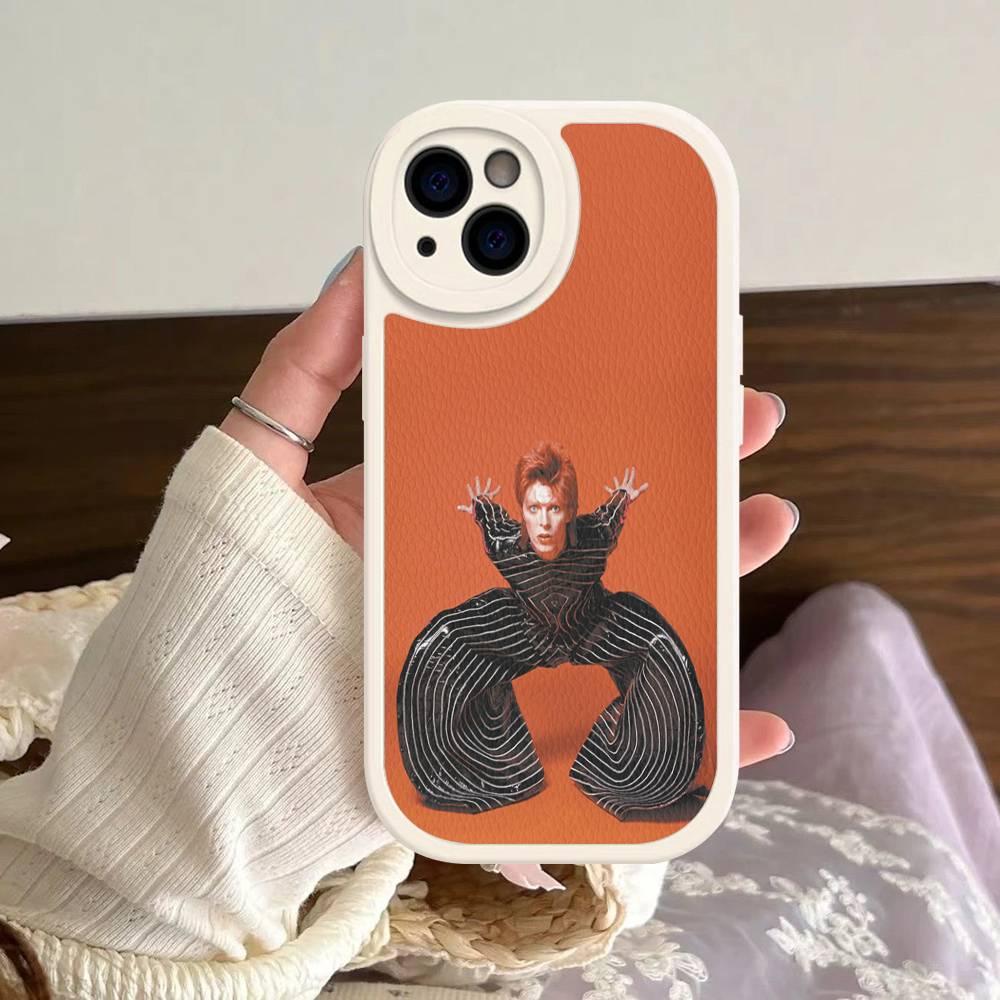 D-David-Singer B-Bowies Phone Case For iPhone 16 15 14 13 12 11 Pro Max Plus Leather Shockproof Cover