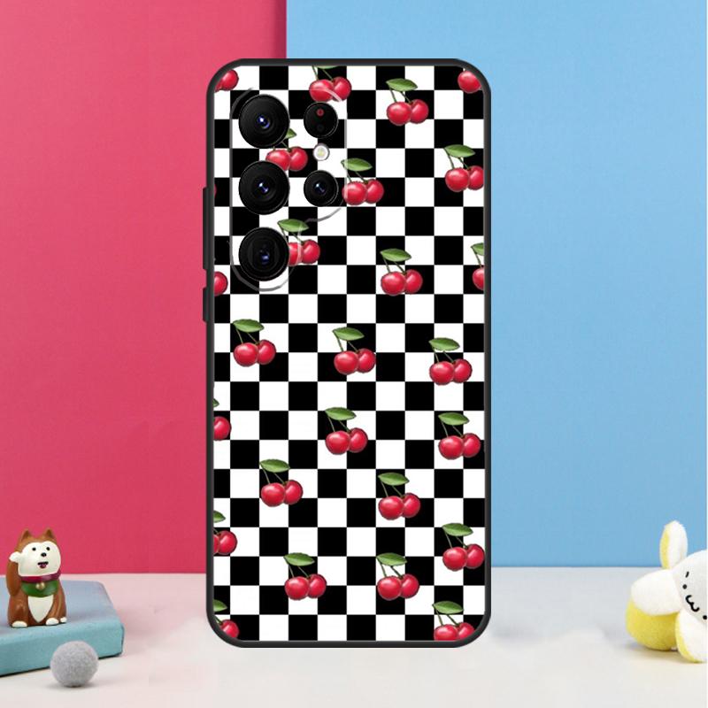 Cherry Pattern Case For Samsung Galaxy S26 S23 Ultra S20 S21 S22 S24 S25 Plus S10 S25 FE Back Cover Shell