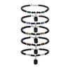 Simple Beaded Foot Chain Anklet Delicate Stone Pendant Anklet Bracelet Ornament Ankle Bracelet for Women and Girls
