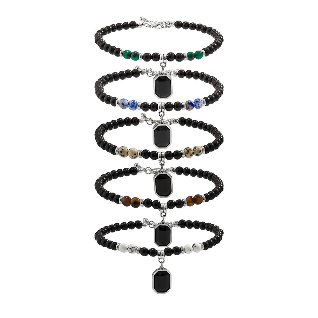 Simple Beaded Foot Chain Anklet Delicate Stone Pendant Anklet Bracelet Ornament Ankle Bracelet for Women and Girls