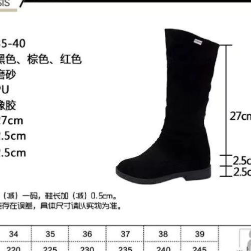 Boots Women 2025 New Fleece Inner Height Increase Medium Boots Knight Boots Frosted Sleeve Warm Student Red Boots