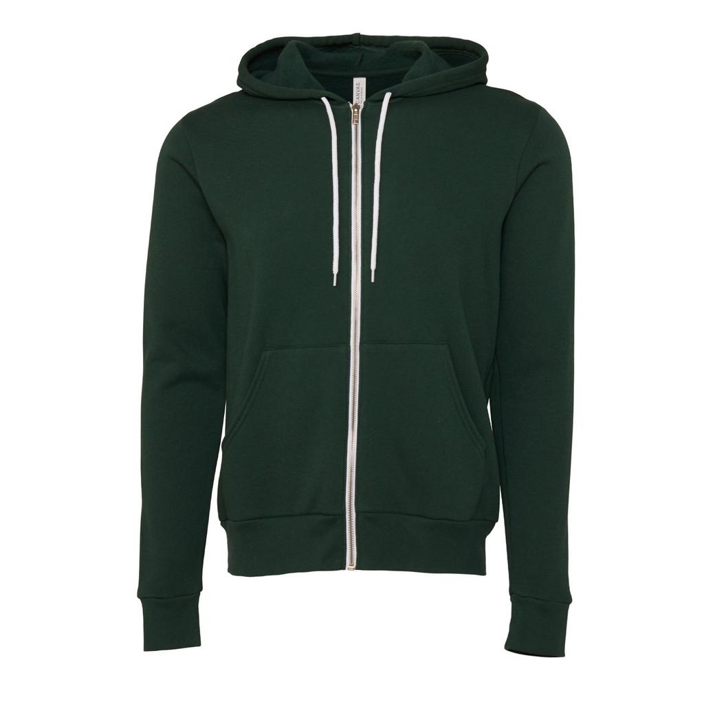 Bella + Canvas Unisex Adult Polycotton Full Zip Hoodie