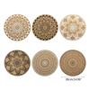 Non-Slip Round Placemats Decorative Dinner Table Mat Dual-Sided Waterproof Insulated Placemat Printed Western Food Mat