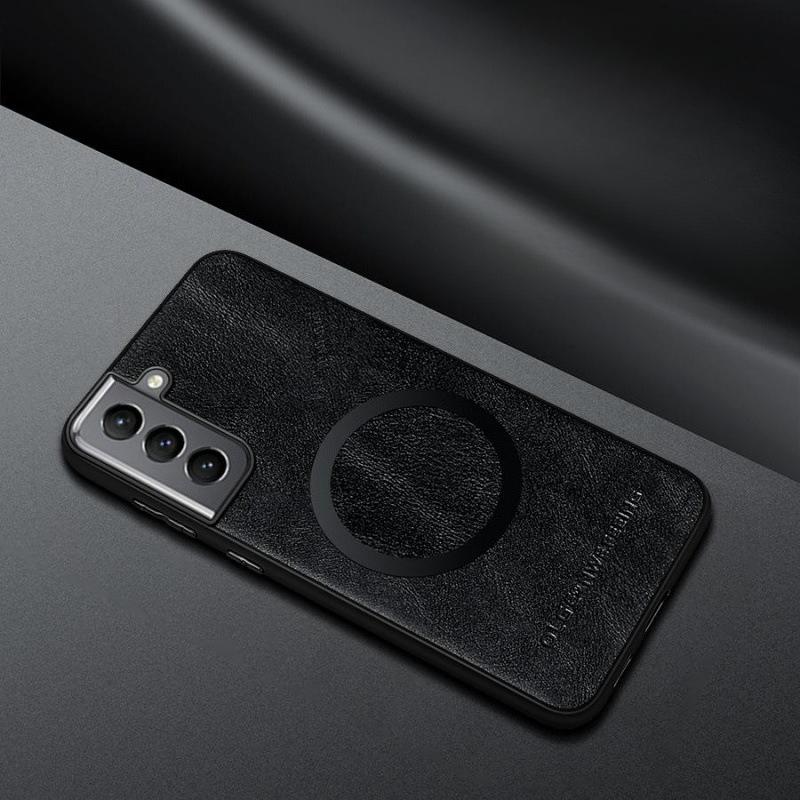 Suitable for Samsung Galaxy S21 Mobile Phone Case S21 Cow Pattern Leather Case Magsafe Magnetic Suction Vehicle S21 Ultra