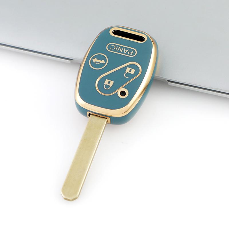 

4 Кнопки ТПУ Чехол для автомобильного пульта ключа Автомобильная оболочка Брелок Для Honda Accord Civic CRV CR-V Pilot Insight Ridgeline Аксессуары серый