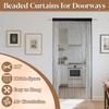 Beaded Curta for Doorways - Door Beads Curtain Semi-Sheer Handmade Durable String Curta for Closet Bedroom Room Decor Boho Acrylic Crystal (39x78in,