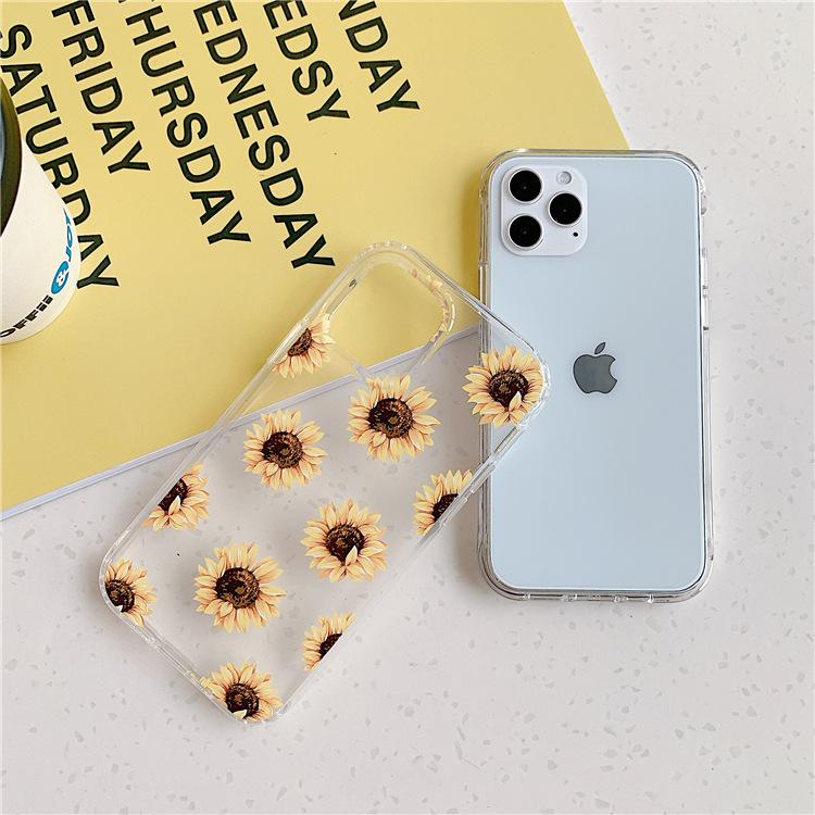 Summer Pineapple Sunflower for iPhone14 Mobile Phone Case Apple 13promax Personalized and Creative 12 Women's Models