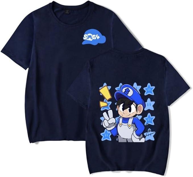 SMG4 TShirt for Men and Women Cool Cartoon Printed Logo Unisex Trendy Casual ShortSleeved Top S