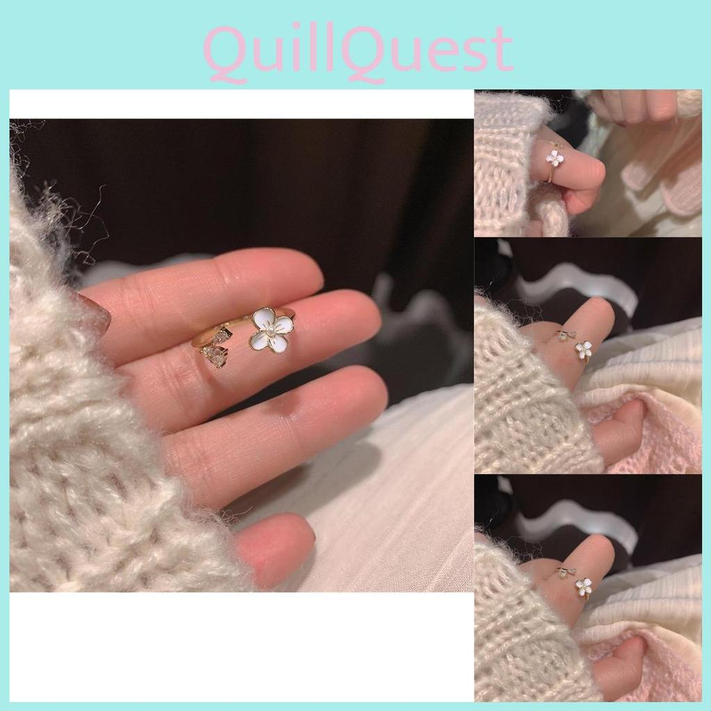 Charming Floral Statement Ring 2023 Summer Fashionable Adjustable Womens Ring With Nature Elements