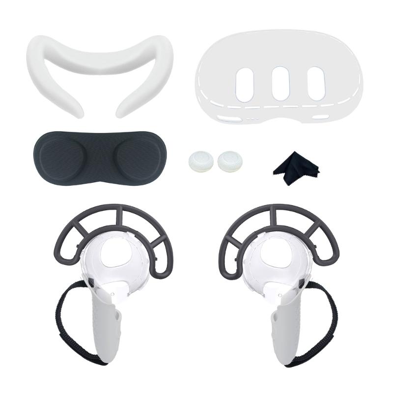 Kratzfeste VR-Schutzhülle Silikonhülle Abdeckung für Meta Quest 3 VR-Headset Maske Linse Schale Kappe Zubehör