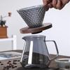 Strawberry Diamond Type Glass Coffee Drip Filter Cup Filters with Wood Pallet Conical Immersion Hand Brewed Coffee Pot Dripper
