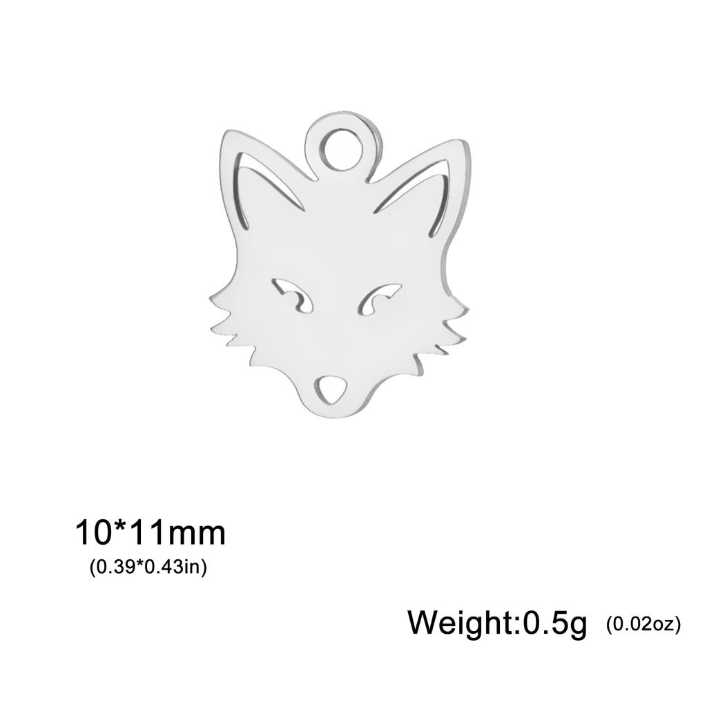 5pcs/Lot Stainless Steel Cute Animal Charms For Jewelry Making Cat Squirrel Bee Owl Elephant Koala Pendant DIY Accessories