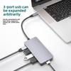 8 In 1 Type C Hub with 4K HDMI USB 3 0 Gigabit Ethernet Port for Laptop MacBook