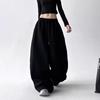 Korean Retro Hip-Hop Slimming Winter Sweatpants for Women – Curved Leg, Loose Fit