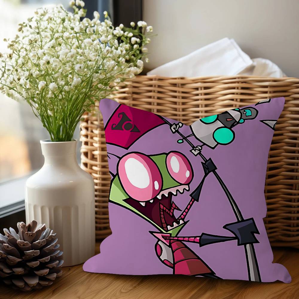 I-Invader Z-Zim Pillow Gift Home Office Decoration Bedroom Sofa Car Cushion Cover Case 45x45