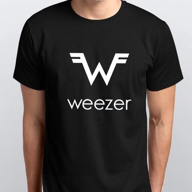 

WEEZER Хлопковая футболка 100% Мужские футболки Топ размеры S M L XL XXL цвета Черный Белый XL