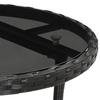 Vidaxl 3-Cz. Garden Furniture Set With Cushions, Black, Poly Rattan