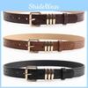 Womens Pu Leather Retro Stone Pattern Belt With Alloy Buckle For Casual And Office Wear
