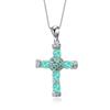 European and American Style Pendant with Cross and Diamond Necklace Exquisite