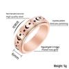 Unisex Rose Gold Star & Moon Rotating Stainless Steel Ring