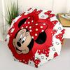 Disney Minnie Mouse Manual Opening and Closing Umbrella - 8-Rib Reinforced Folding Design, Lightweight and Portable, Suitable for Daily Busi