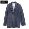 Coohem Yonetomi 20-204-206 Striped Double Jacket Jacket L NavyUsed