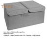 Clothing Storage Box with Dustproof Lid Foldable Design Large Capacity Toys Blankets Storage Basket with Reinforced Handles