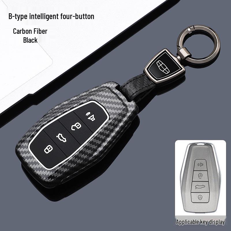 Étui pour clé pour modèles Geely: Emgrand, Xingyue, Boyue, Xingrui, Bin Yue, Bin Rui, Denim Galaxy - Coque de Protection avec Boucle