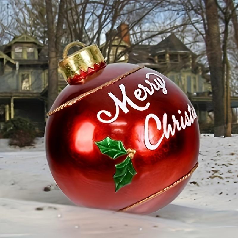 Big Outdoor Christmas Inflatable Decorated Ball 60cm PVC Giant Big Large Balls Xmas Tree Decorations Ball without Light Ornament
