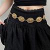 Vintage Bohemian Style Waistband Flower Ethnic Style Belt Metal Waist Chain  Beach Accessories