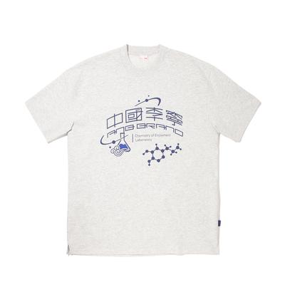Li Ning X ANB Σειρά Συνεργασίας Αθλητικό Casual Απλό Μονόχρωμο Φαρδύ Κοντομάνικο T-Shirt Ανδρικά Μπλούζες Λουλούδι-Γκρι Βαθύ-Ανταρκτικό-Γκρι AHSV675-2