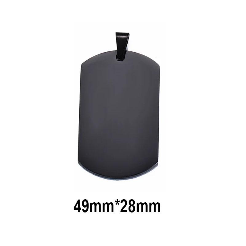5Pcs Whole Sale 7 Colors Military Tag Men Jewelry Stainless Steel Necklace Pendant High Polished Necklace