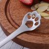 New Product 1PCS Stainless Steel Spoon Creative Gold Dog Cat Paw Claw Hollow Spoon Stirring Spoon Tea Coffee Dessert Spoons Cute Kitchen Tools