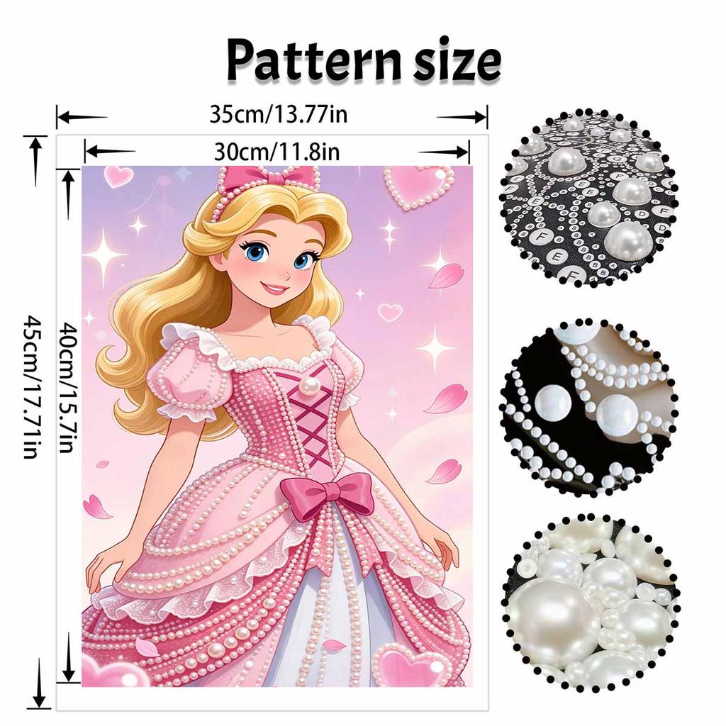 Disney Princess Pearl Painting Handmade Diy Pearl Art Painting Simple Living Room Hanging Painting Decoration