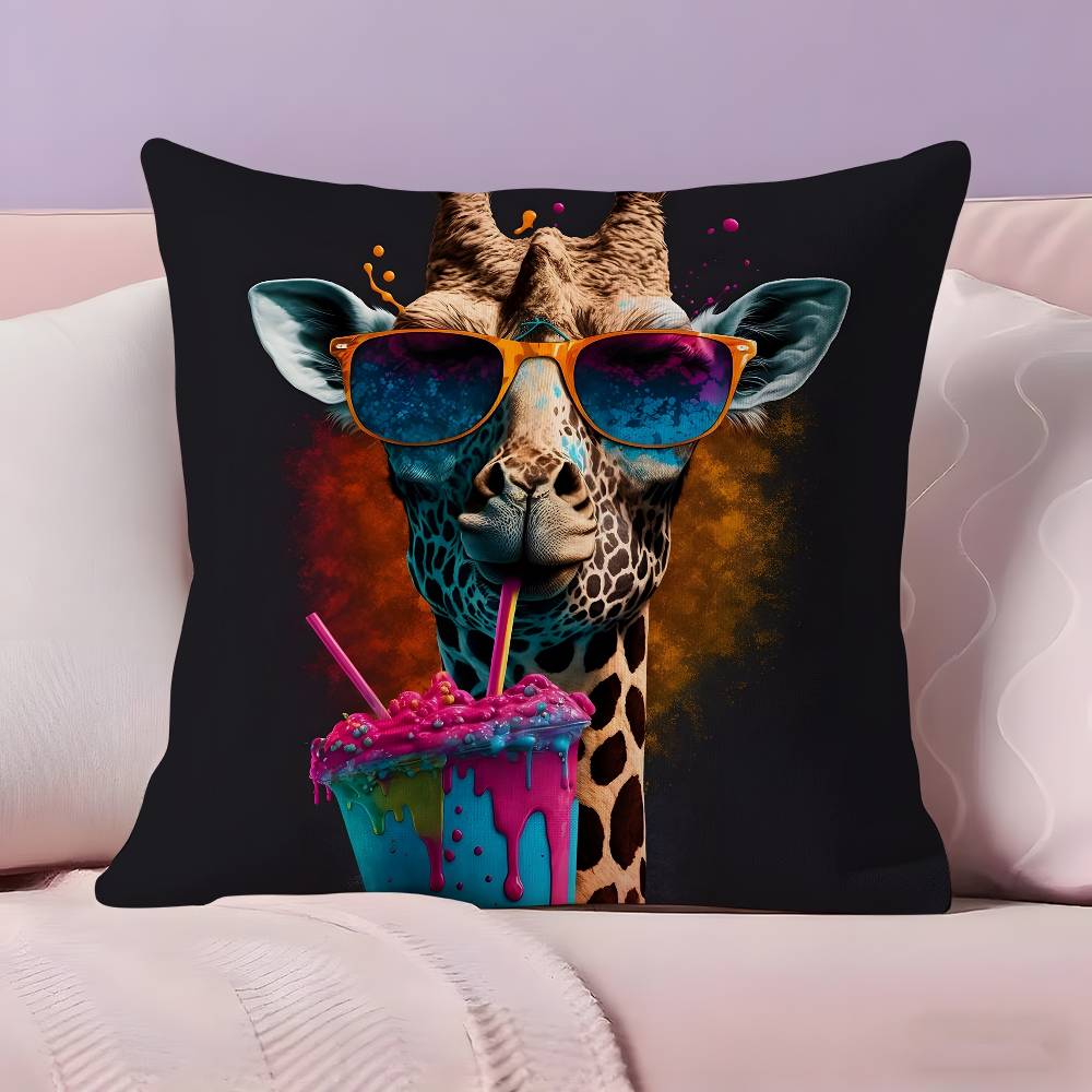 Vibrant Animal Bubble Fashion Tiger Pillow Case  Ultra Soft Skin Friendly Fabric Cloud Like Comfort & Concealed Zipper