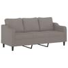 Vidaxl 3-Cz. Relaxation Set With Cushions, Taupe, Fabric