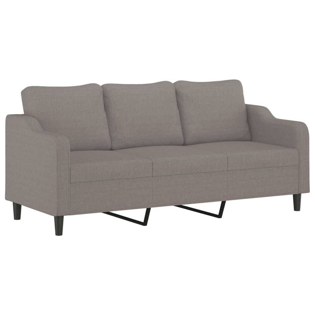 Vidaxl 3-Cz. Relaxation Set With Cushions, Taupe, Fabric