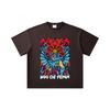 260 GSM Doppelgarn 32er Zählung 100% Baumwolle Saint Seiya V13 Phönix Aufdruck Unisex Schweres Baumwoll-T-Shirt