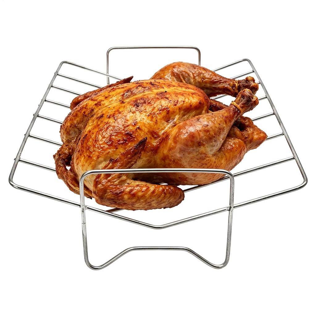 Stainless Steel V-shaped Baking Rack Metal Turkey BBQ Rack Roasting Rack Kitchen Barbecue Utensils For Turkey Vegetable Meat