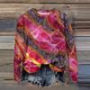 Women's Fashion Printed Long Sleeve Loose Round Neck Sweatshirt Top Fall