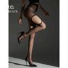 Aurora Polka Dot Shiny Stockings Fake Straps Four-Sided Hollow Out Women's Polka Dot Thin Summer Sexy Black Pantyhose SET8