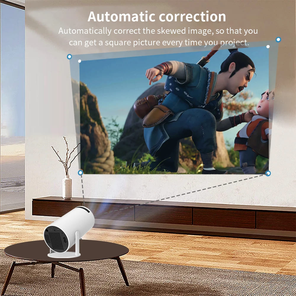 New HY300 Smart Projector 4K Android 11.0 MINI Portable 5G WIFI Home Cinema 720P for SAMSUNG Apple Outdoor 1080P 4K Movie HDMI